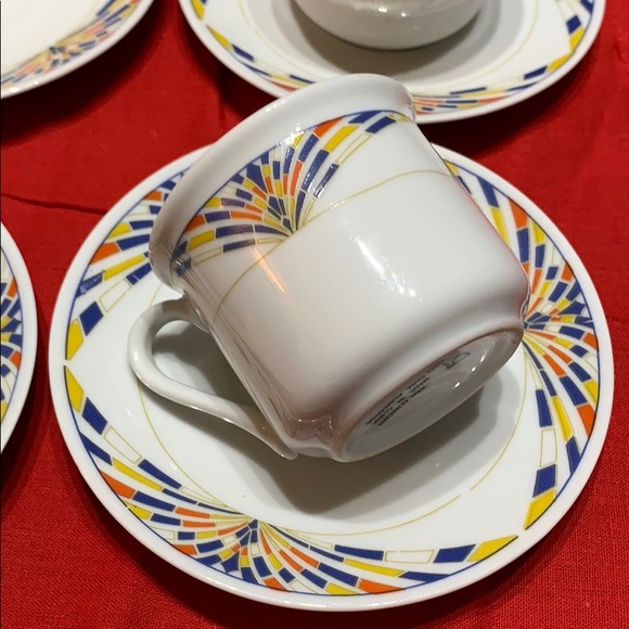 Per Alimenti porcelain coffee set of 6 cup and saucer - Picture 6 of 8